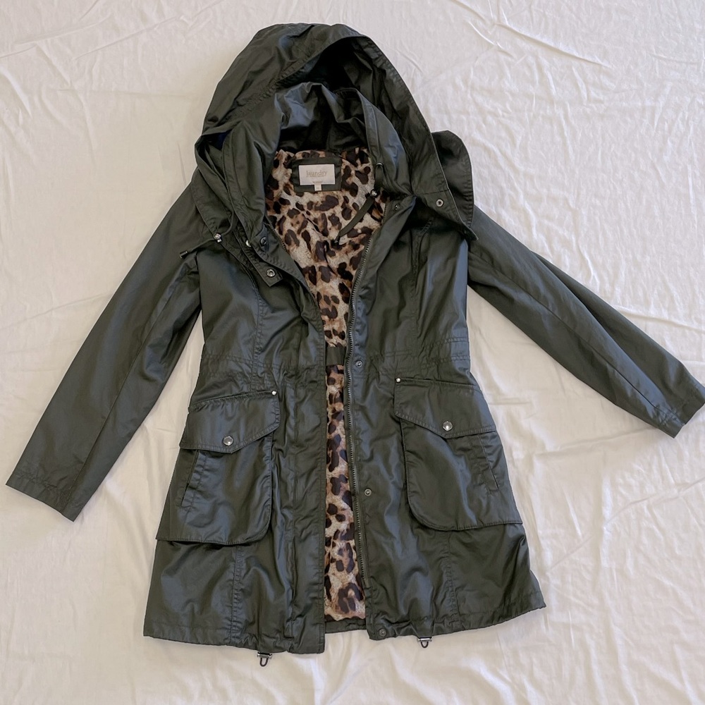 Laundry Shelli Segal Hooded Raincoat Small Petite